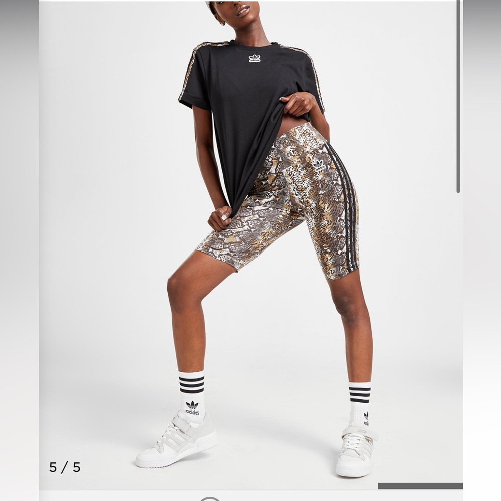 Adidas Snakeskin Python Print Biker Shorts XXS NWT